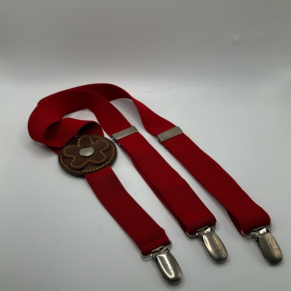 Red elastic little girls suspenders - Picture 1 of 3